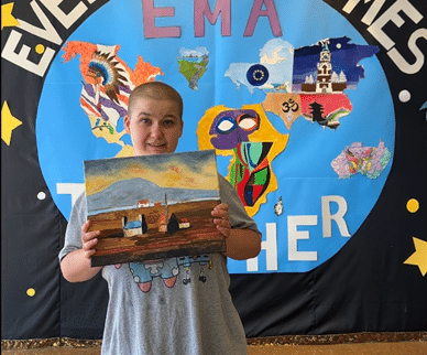 Alison and her painting