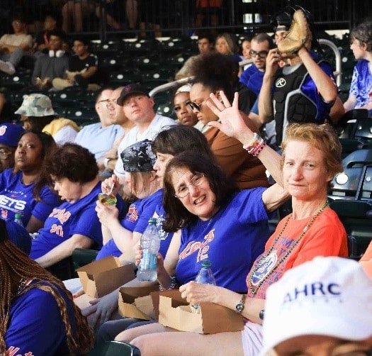 AHRC staff and residents enjoy the Mets game